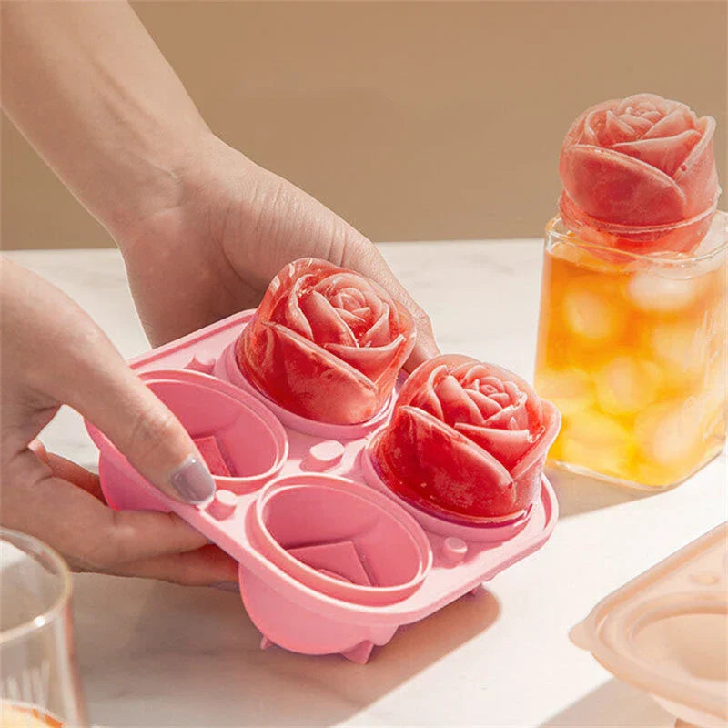 Rose Shaped Silicone Ice Cube Mold