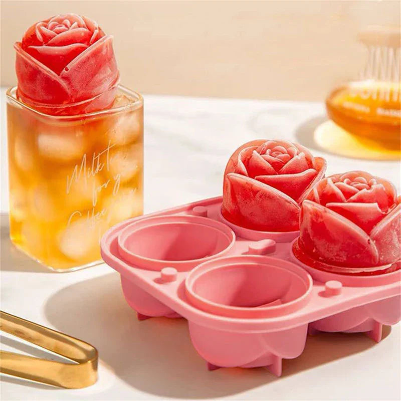 Rose Shaped Silicone Ice Cube Mold