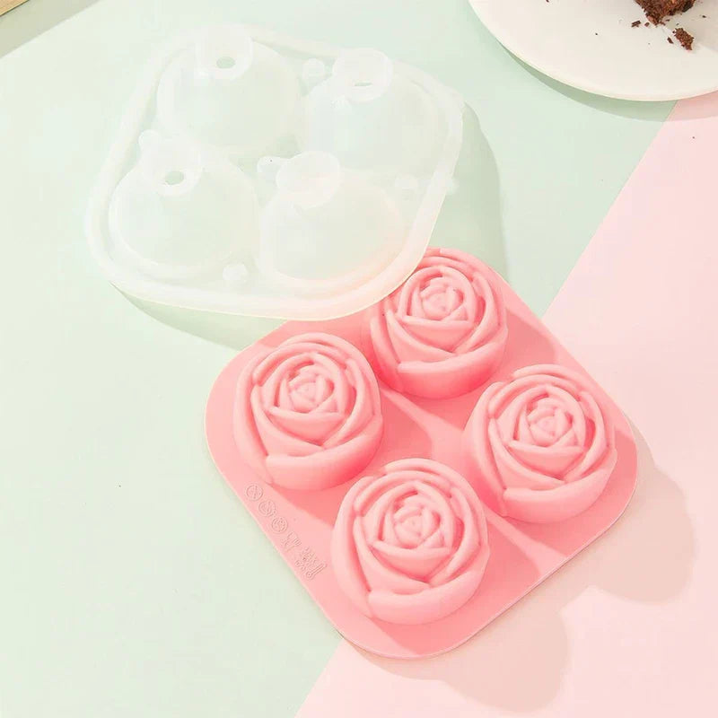 Rose Shaped Silicone Ice Cube Mold