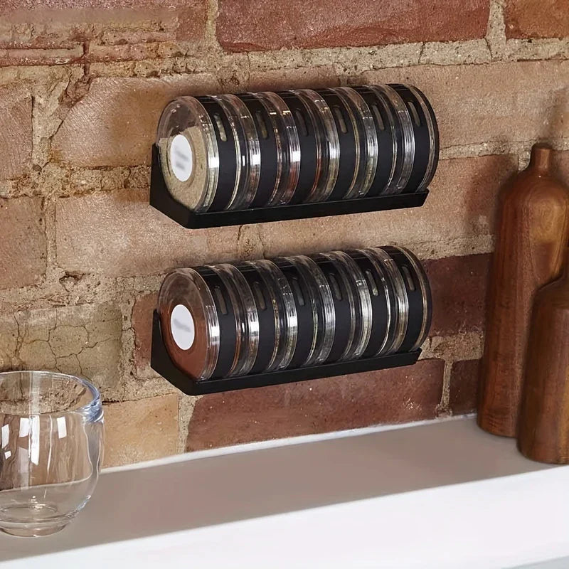 Rotating Carousel Spice Rack Jar Set
