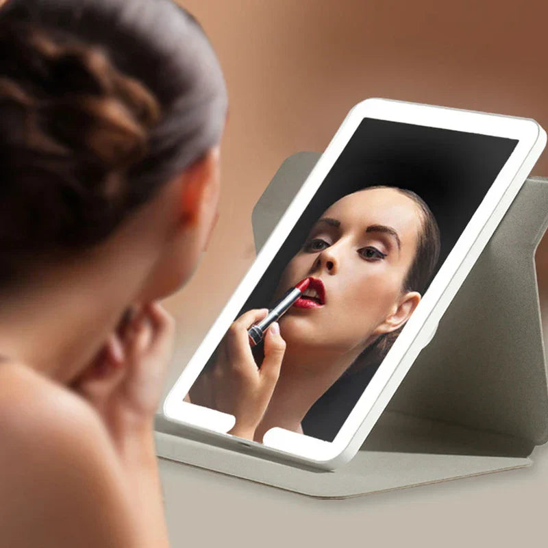 Vanity mirror placed on a bedroom dresser