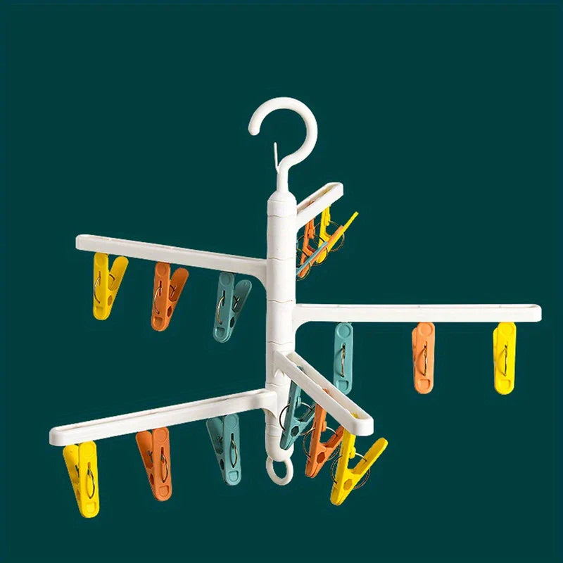Rotating Foldable Clothes Drying Rack Hanger