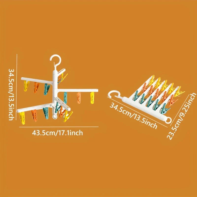 Rotating Foldable Clothes Drying Rack Hanger