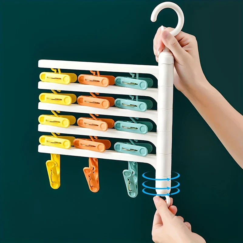 Rotating Foldable Clothes Drying Rack Hanger