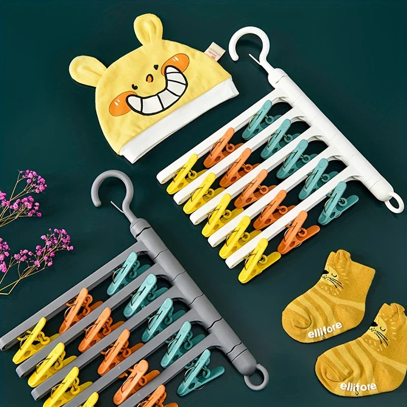 Rotating Foldable Clothes Drying Rack Hanger