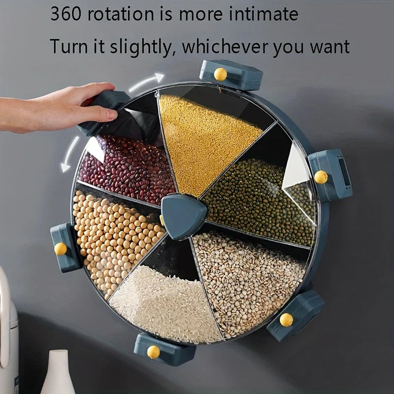 Rotating Grain Rice Dispenser Storage Container
