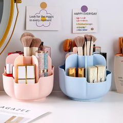 Makeup brush holder with brushes upright