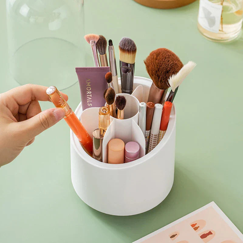 Rotating Makeup Brush Holder Storage Bucket