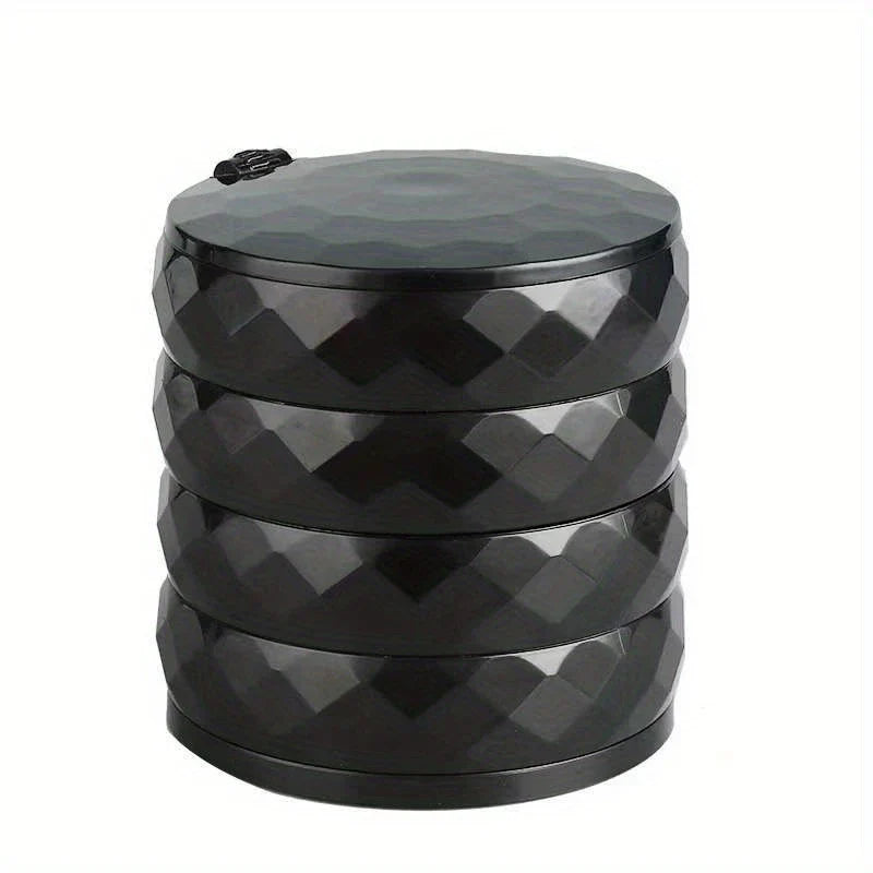 Rotating Mirrored Multi-Layer Jewelry Organizer Box