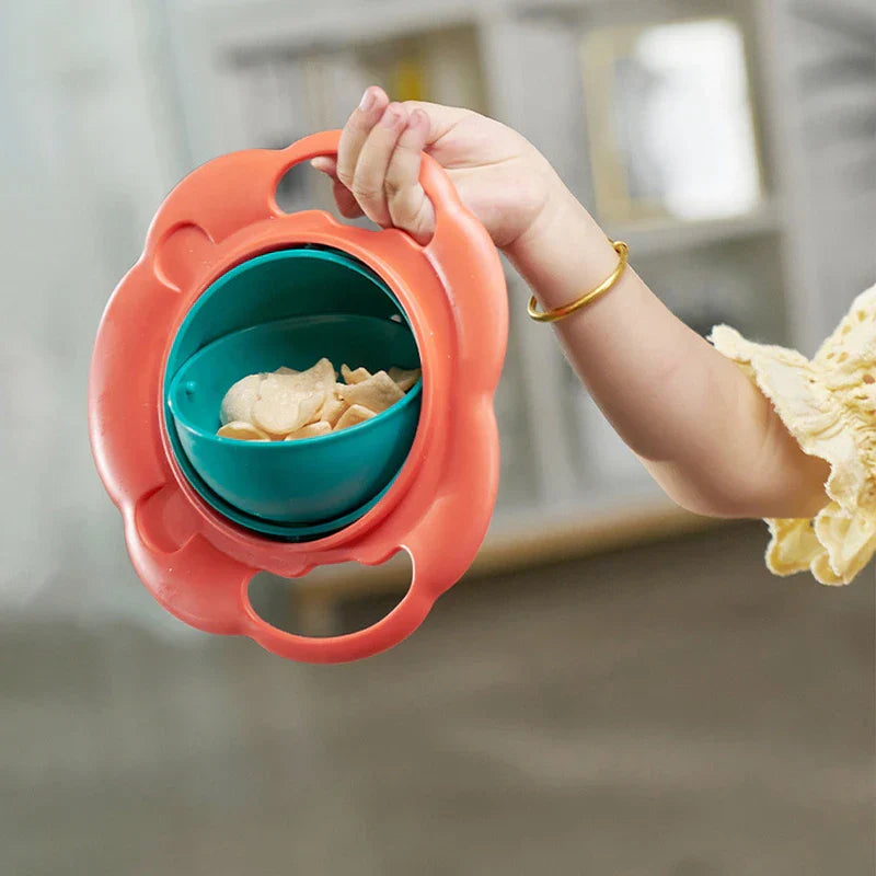 Rotating Spill Proof Gyro Bowl For Kids