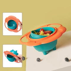 Rotating Spill Proof Gyro Bowl For Kids