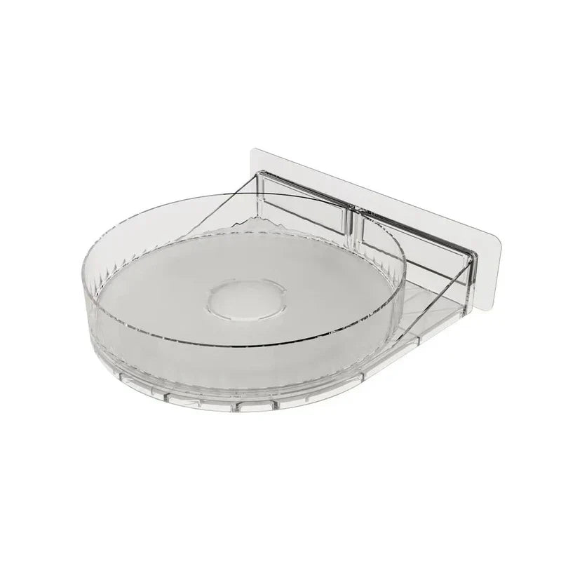 Rotating turntable spice rack organizer shelf with spice jars
