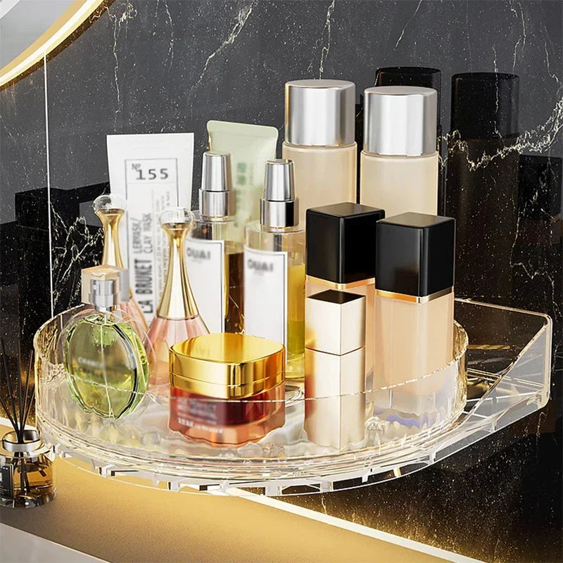 Spice rack shelf organizer inside a kitchen cabinet