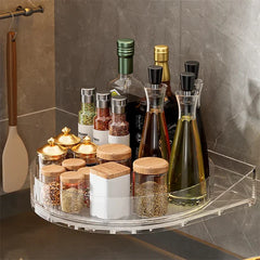 Rotating Turntable Spice Rack Organizer Shelf
