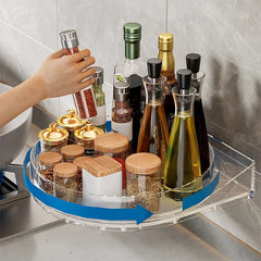 Rotating Turntable Spice Rack Organizer Shelf