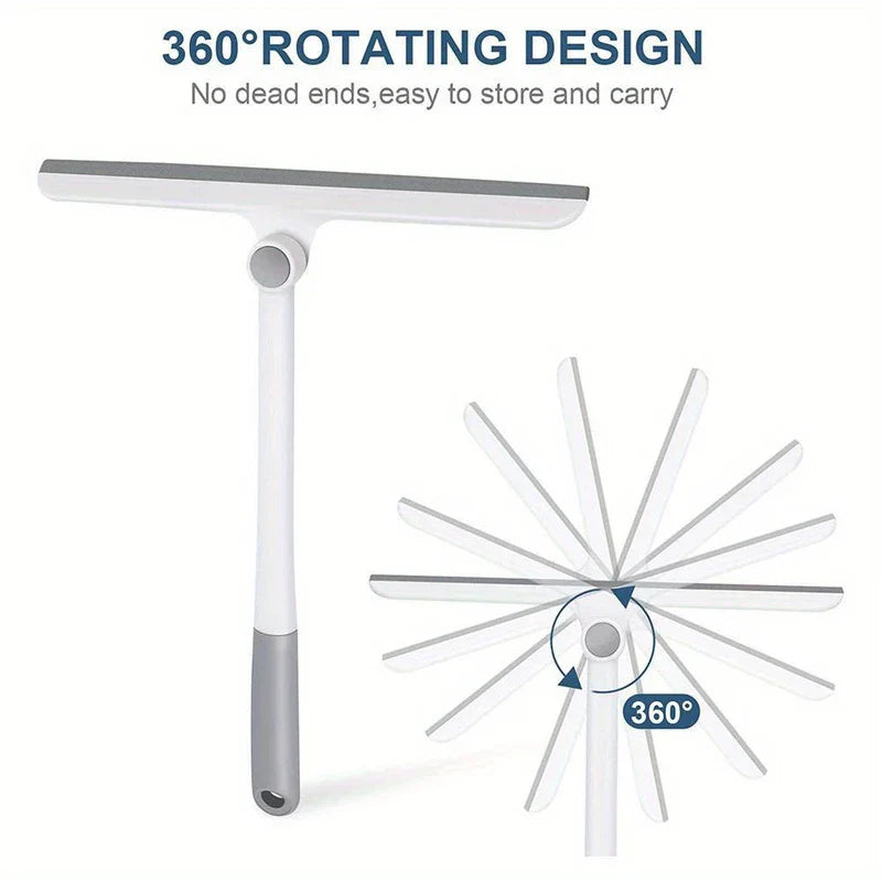 Rotating Window Squeegee Glass Cleaner Tool