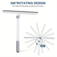 Rotating Window Squeegee Glass Cleaner Tool