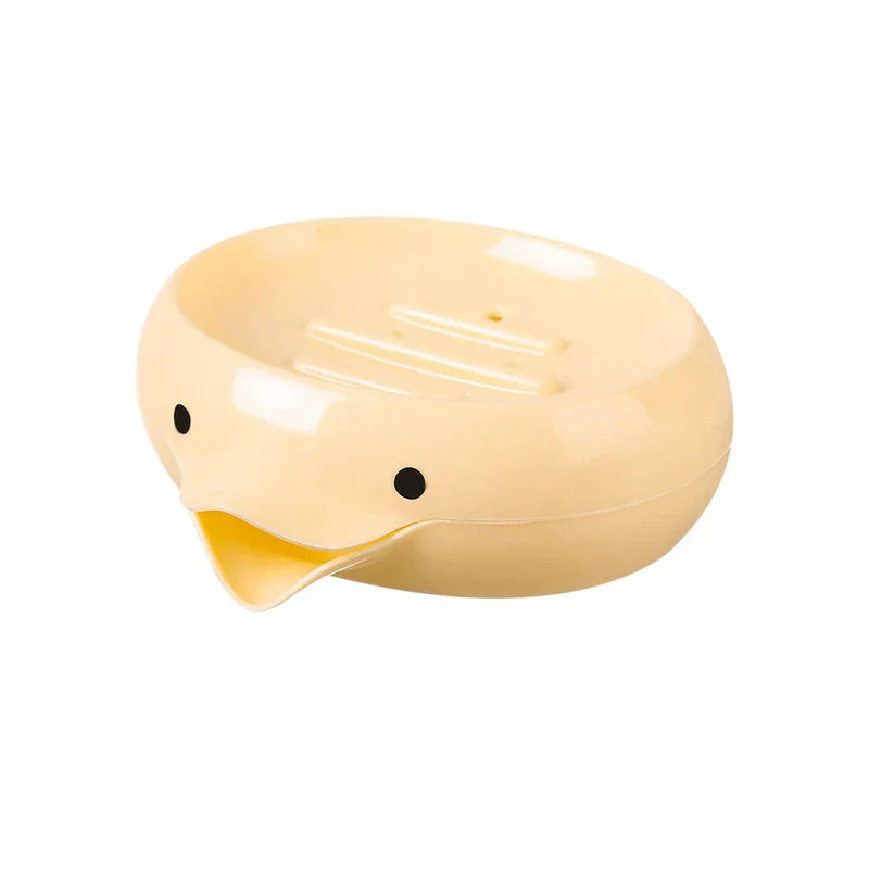 Round Duck Soap Dish Holder on a bathroom sink