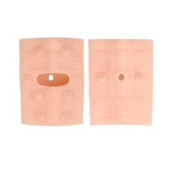 Round magnetic knee brace pad on a white background