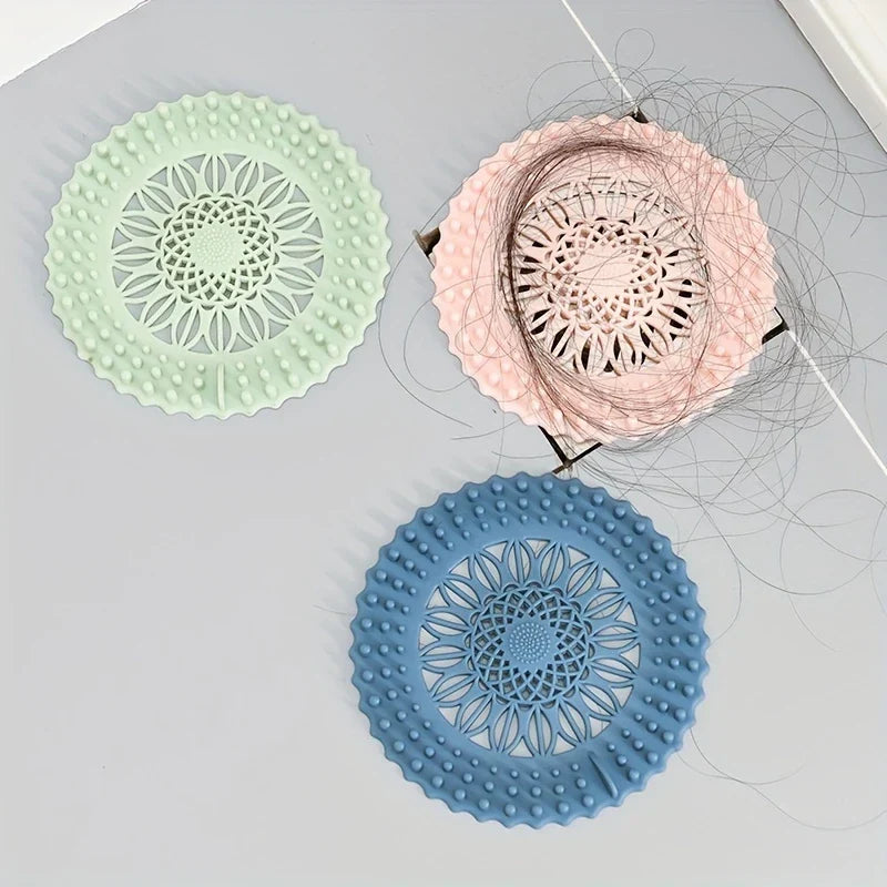 Round Silicone Drain Cover Hair Stopper