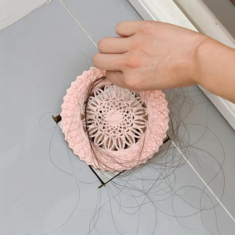 Round Silicone Drain Cover Hair Stopper