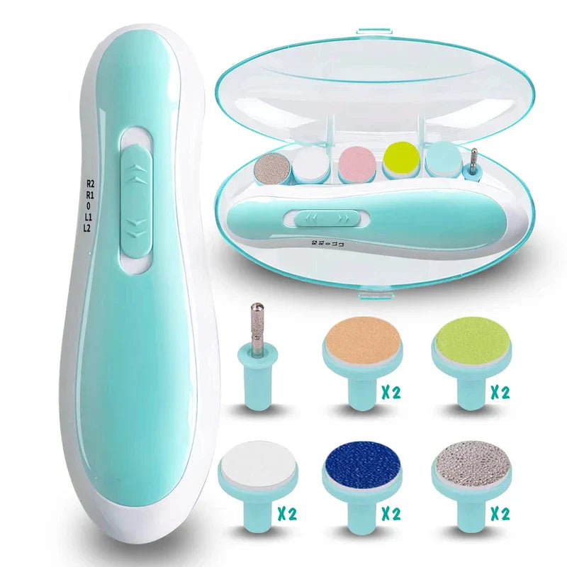 Safe Baby Electric Nail Trimmer File Kit Manicure