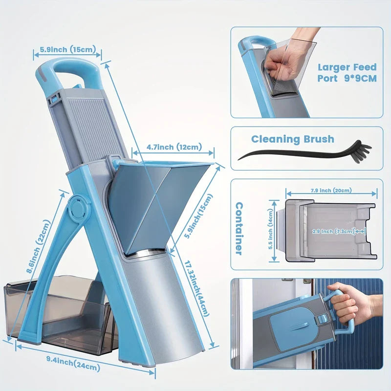 Safe Vertical Mandoline Slicer Chopper