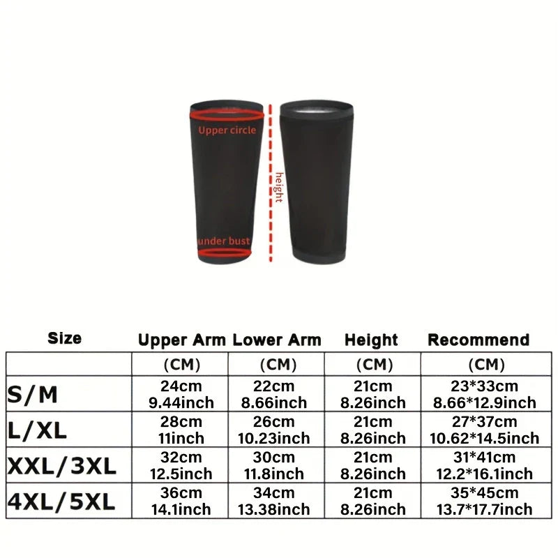 Sauna Arm Shaper Sleeves Trimmers (M-L, 2pcs)