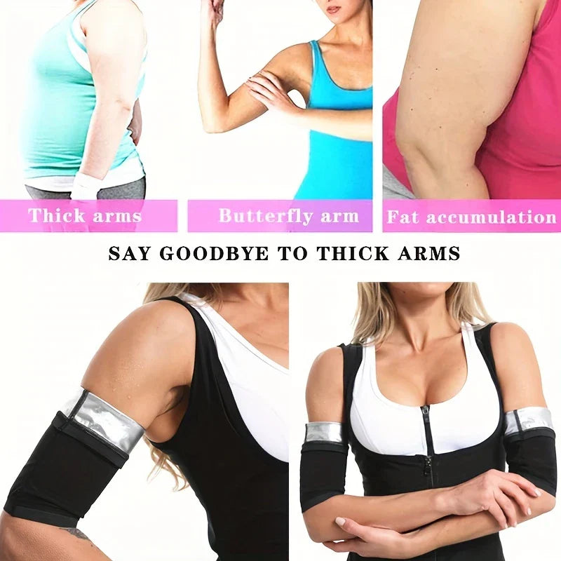 Sauna Arm Shaper Sleeves Trimmers (M-L, 2pcs)