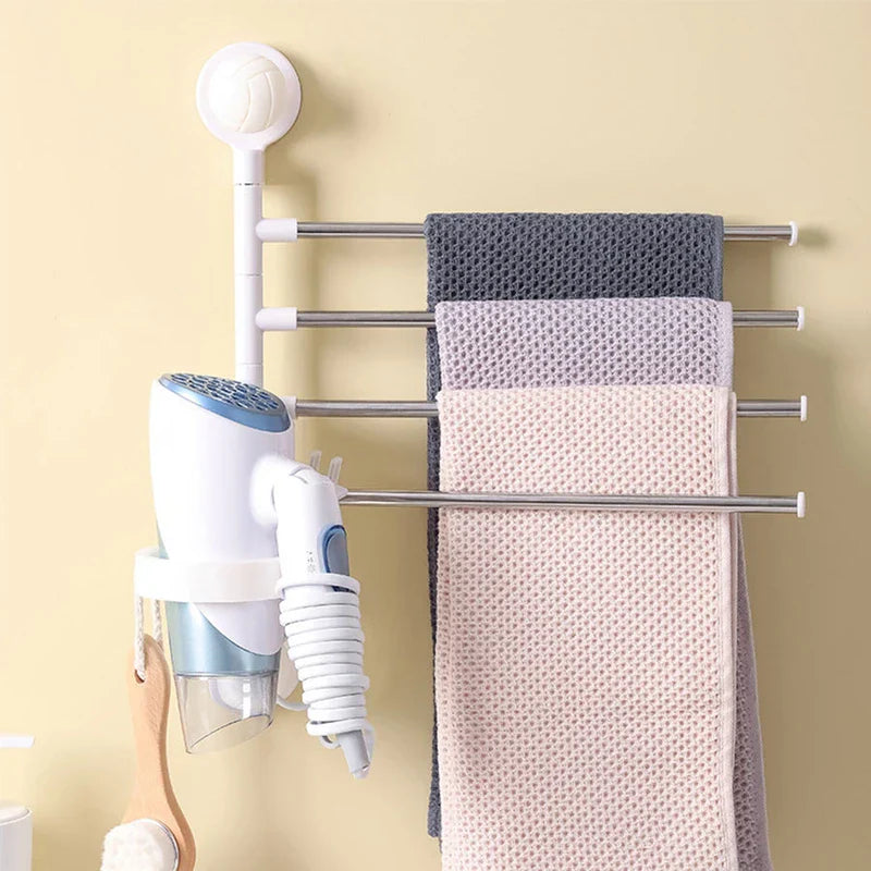 Seamless Suction Cup Towel Bar Rack Holder