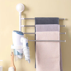 Seamless Suction Cup Towel Bar Rack Holder