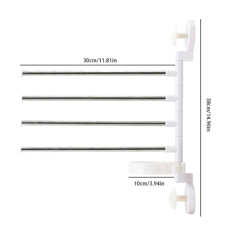 Seamless Suction Cup Towel Bar Rack Holder