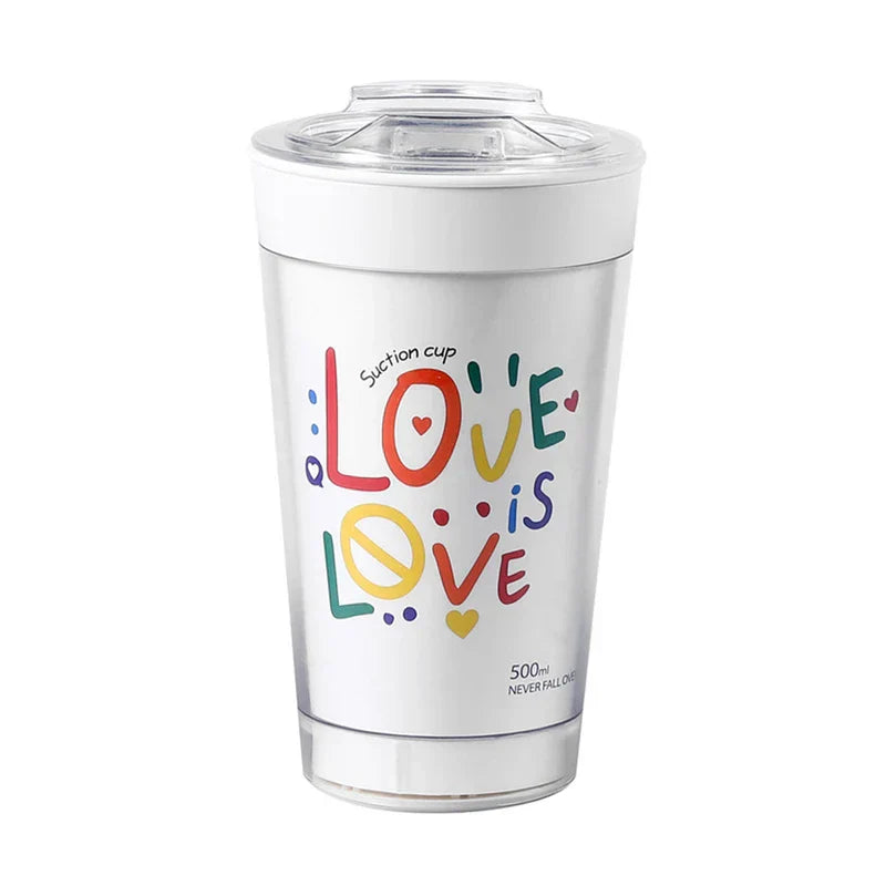 Taza de escritorio antiderrames con agarre seguro