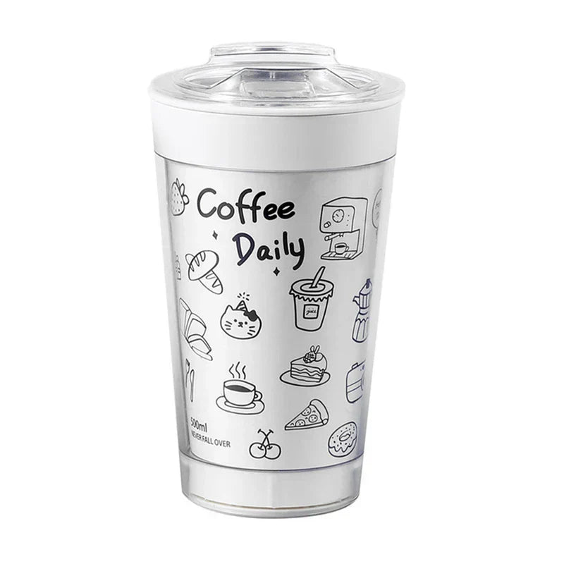 Taza de escritorio antiderrames con agarre seguro