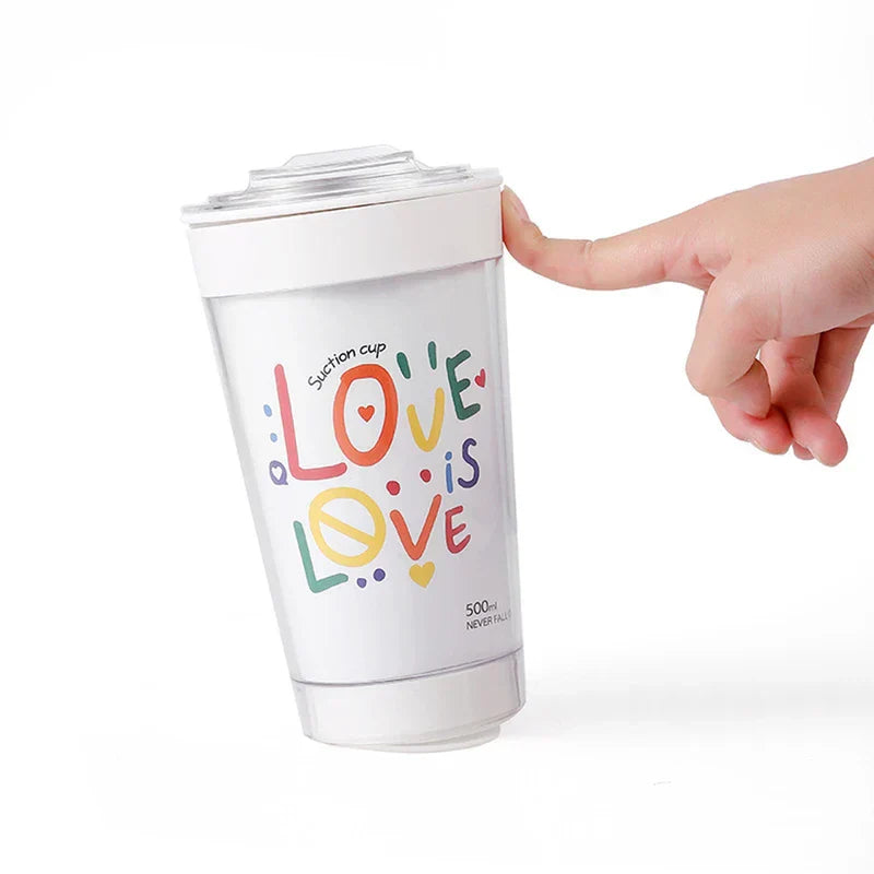 Taza de escritorio antiderrames con agarre seguro