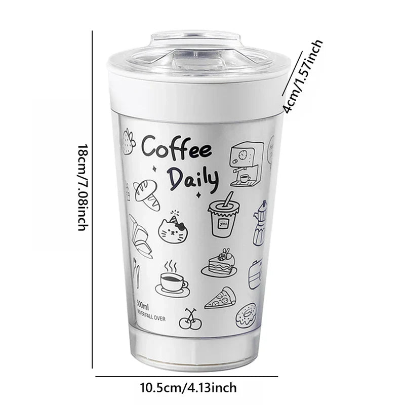 Taza de escritorio antiderrames con agarre seguro