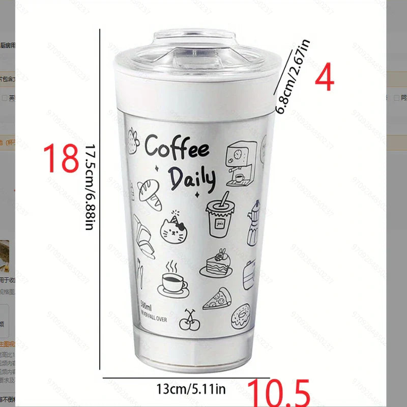 Taza de escritorio antiderrames con agarre seguro
