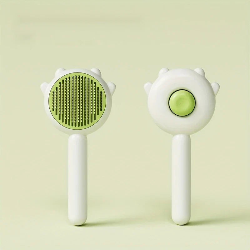 Self-Cleaning Pet Slicker Brush For Shedding