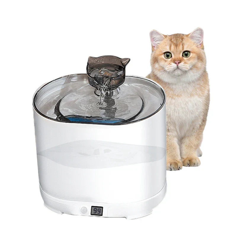 Automatic pet water bowl with sensor-activated flow