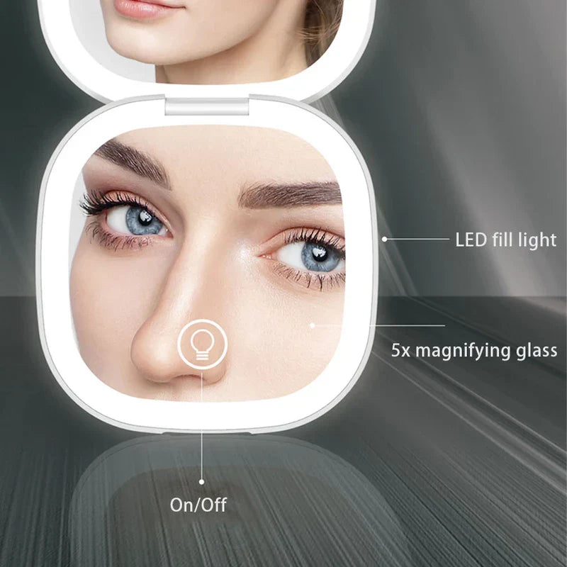 Shell Shaped Compact Makeup Mirror