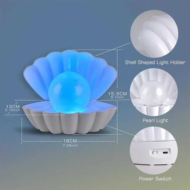 Shell Shaped Pearl Projector Night Light