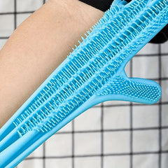 Silicone Dishwashing Cleaning Gloves with Scrubber