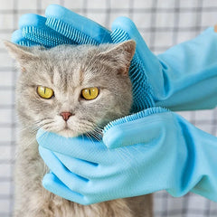 Silicone Dishwashing Cleaning Gloves with Scrubber