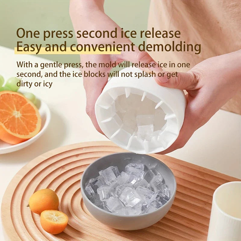 Silicone Ice Cube Maker Bucket Tray Mold