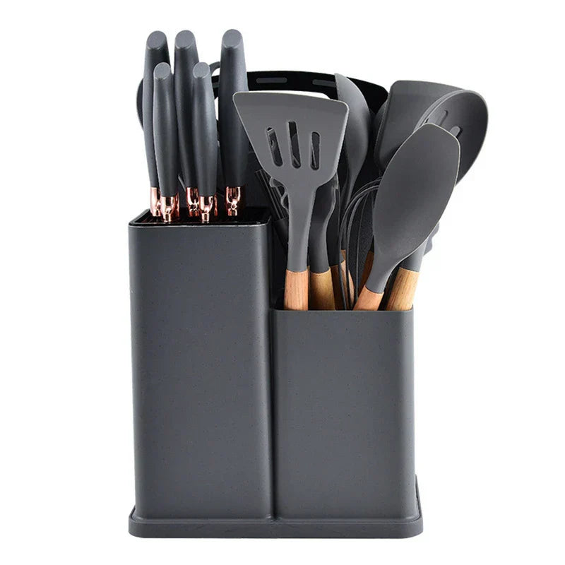 Silicone Kitchen Utensil Cooking Set 19 Piece