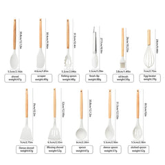 Silicone Kitchen Utensil Cooking Set 19 Piece