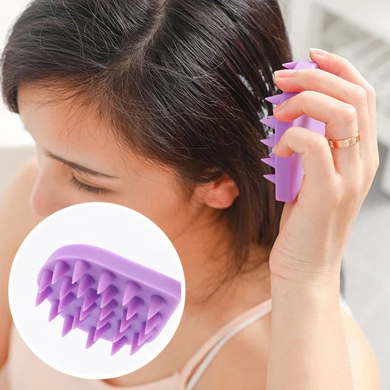 Silicone Scalp Massager Shampoo Brush Hair Scrubber
