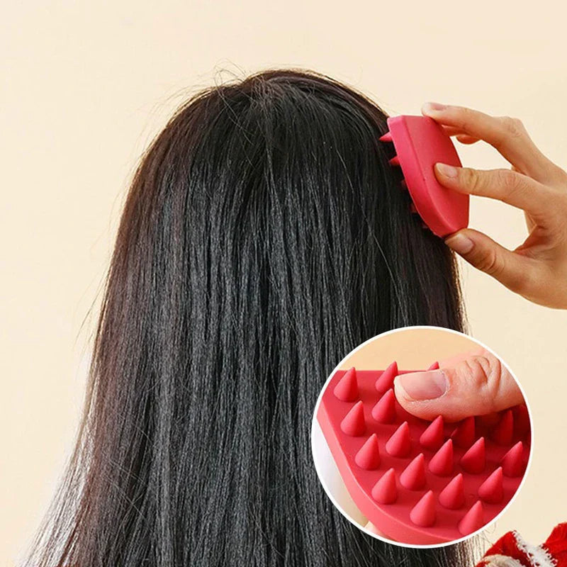 Silicone Scalp Massager Shampoo Brush Hair Scrubber