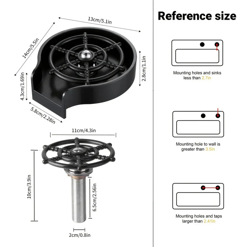 Sink Glass Rinser Cup Washer