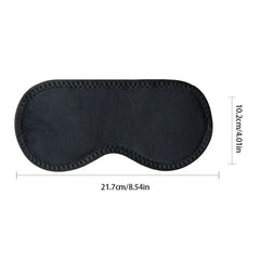 Black manta sleep mask with width 21.7cm and height 10.2cm, shown front-facing on white background